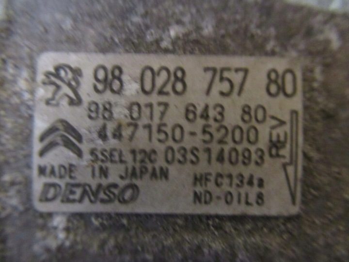 КОМПРЕССОР КОНДИЦИОНЕРА 9802875780 CITROEN C4 II РЕСТАЙЛИНГ, фото 3