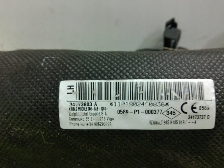 DACIA LOGAN II 34173803A ПОДУШКА БЕЗОПАСНОСТИ СИДЕНЬЯ ЛЕВАЯ SANDERO II AIRBAG, фото 2