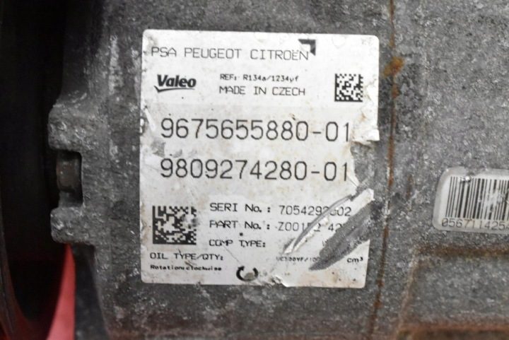 КОМПРЕССОР КОНДИЦИОНЕРА 9675655880-01 PEUGEOT 308 II T9 1.6 HDI 120 Л.С., фото 6