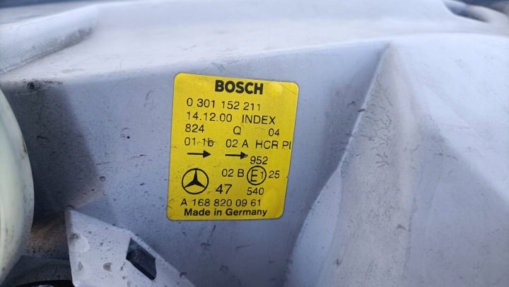 MERCEDES A-КЛАСС W168 ЛЕВАЯ ФАРА ПЕРЕДНЯЯ В СБОРЕ A1688200961 A461SS, фото 3