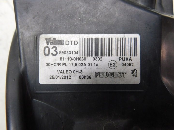 ФАРА ПРАВАЯ ПЕРЕДНЯЯ - PEUGEOT 107 05-14 89033104 81110-0H030, фото 8