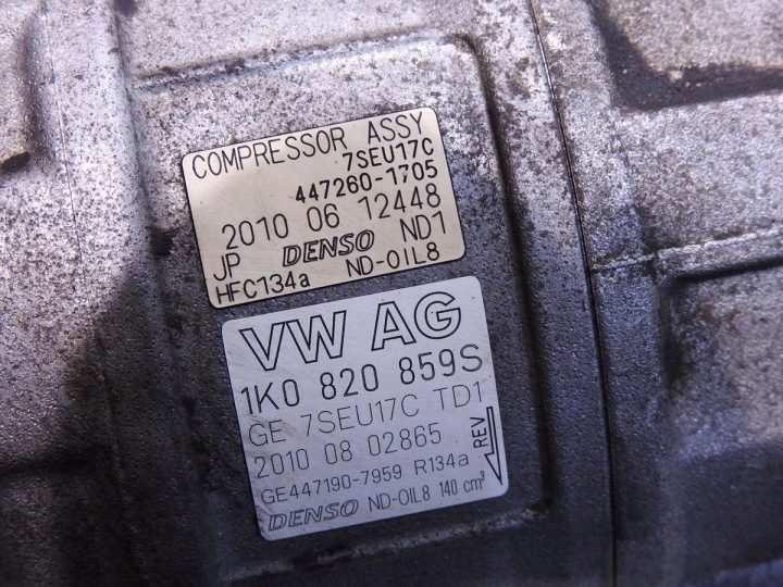 КОМПРЕССОР КОНДИЦИОНЕРА VW TOURAN 1T3 1.4 TSI 1K0820859S, фото 5