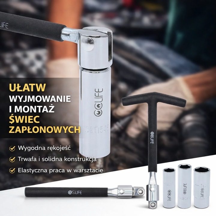 Ключ для Свечей Зажигания 1/2” 6 мм 18 мм 21 мм, фото 4
