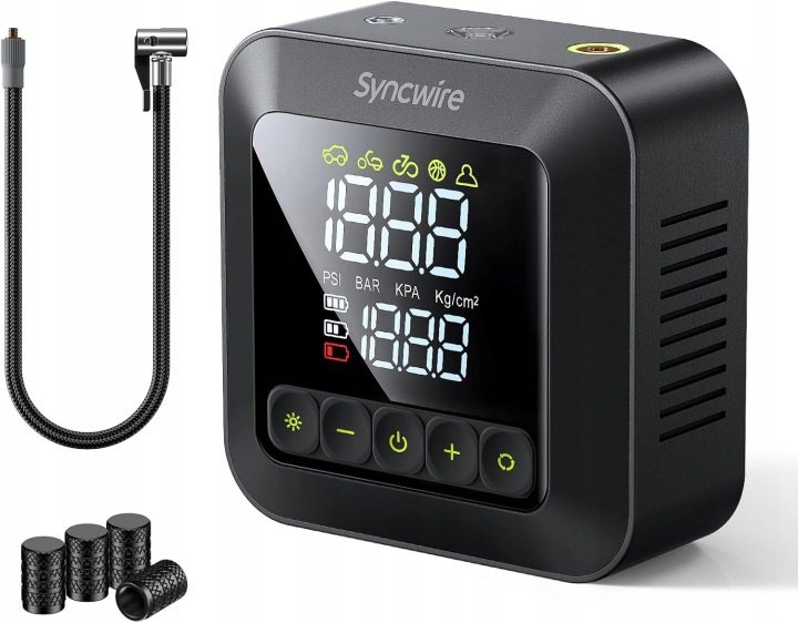 Компрессор воздуха переносной Syncwire Mini LCD 10,35 Bara DC12V, фото 1