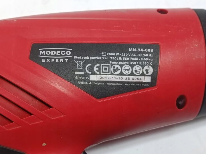 Термофен Modeco 2000 Вт 230 В 550 °C, фото 8