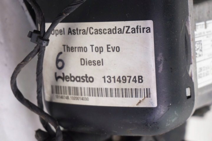 АВТОНОМНЫЙ ОТОПИТЕЛЬ WEBASTO OPEL ZAFIRA ASTRA CASCADA 1314974B, фото 10