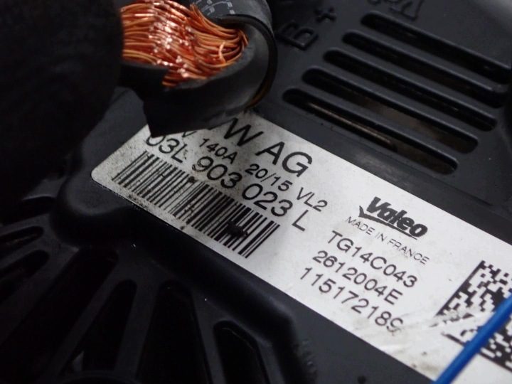 Генератор 03L903023L VW Tiguan I 5N 5N0 Audi Q3 I 8U 2.0 TDI CUV 15 г., фото 4