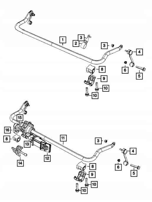 Стойка стабилизатора JEEP WRANGLER JL GLADIATOR JT 2024 68533954AA, фото 3