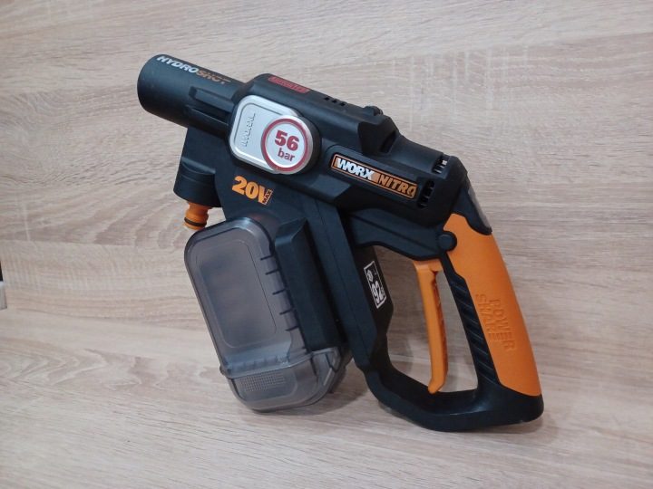 Мойка высокого давления Worx Hydroshot WG633E 220l/h 6m Аккумуляторная 4 А·ч 56 бар, фото 4