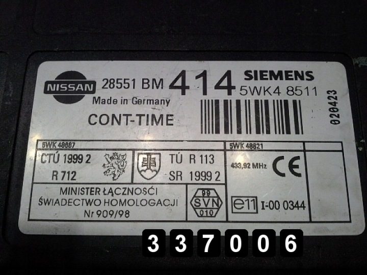 2000 Nissan Almera ЭБУ 28551bm414, фото 2