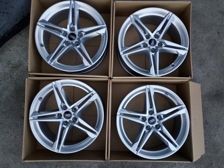 4× Литой диск Audi OE 8W0601025HM A4B8 8.0" x 18" 5x112 ET 40, фото 4