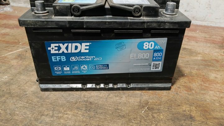 АККУМУЛЯТОР АВТОМОБИЛЬНЫЙ EXIDE СТАРТ СТОП 80Ah 800A EFB EL800, фото 3