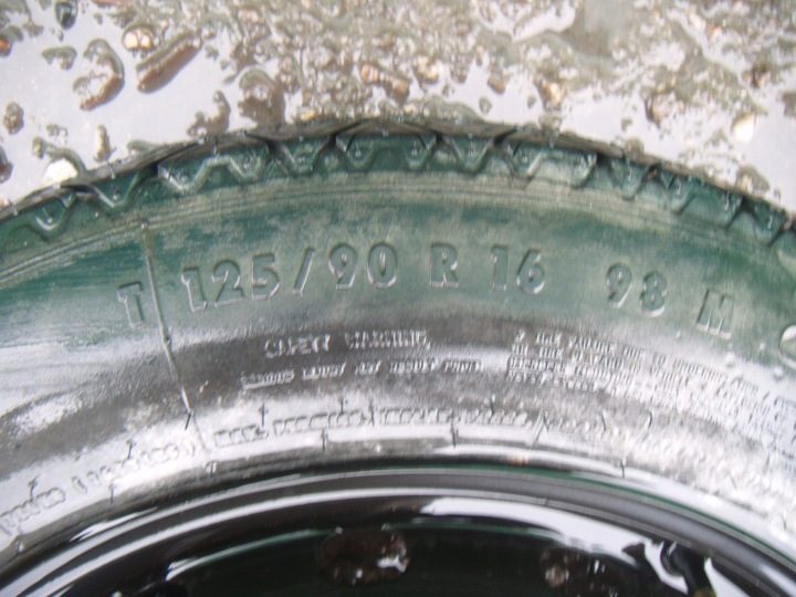 MERCEDES B КЛАСС W245 05- КОЛЕСО ЗАПАСНОЕ 125/90 R16, фото 4