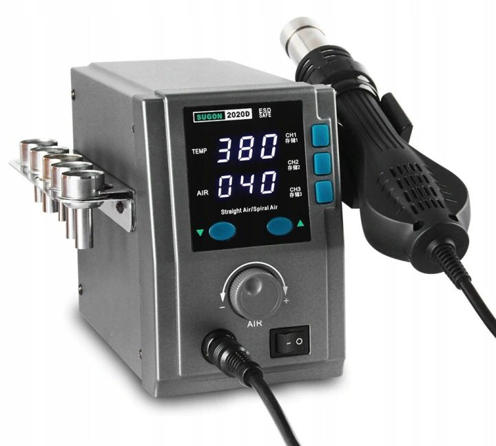 СТАНЦИЯ ПАЯЛЬНАЯ HOT AIR НА ГОРЯЧИЙ ВОЗДУХ СВАРОЧНЫЙ АППАРАТ SUGON 2020D 700W, фото 8