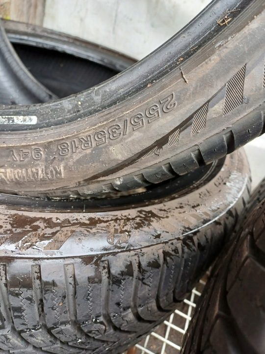 4× Шина летняя Bridgestone Potenza RE050A 255/35R18 90 Вт защита диска, усилитель (XL), фото 4