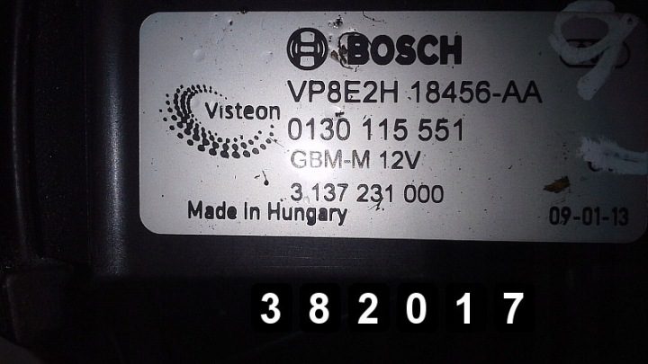 2009 Ford Fiesta Вентилятор моторчика вентилятора печки vp8e2h18456aa 0130, фото 6