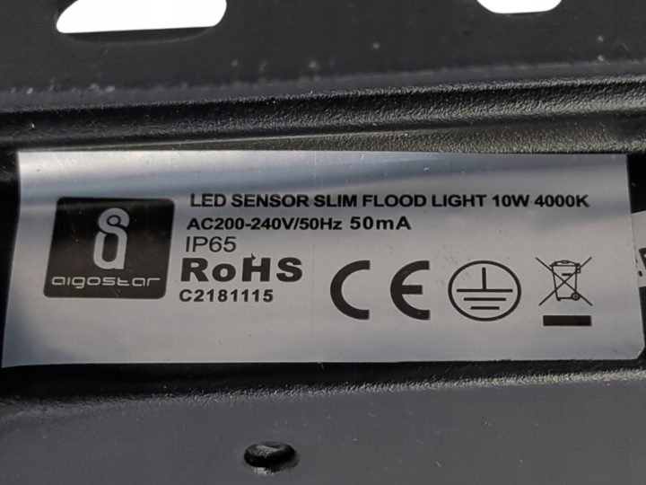 Прожектор Противотуманная фара LED 10W IP65 с датчик движения, фото 5