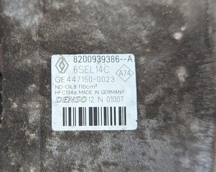 Компрессор кондиционера Renault Megane 3 2010 8200939386, фото 7