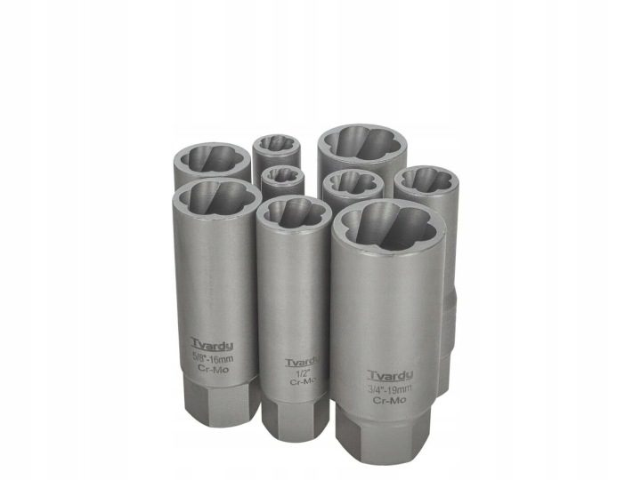 TVARDY Комплект długich насадок для urwanych болтов 11 шт. 6-19mm CR-MO T00130, фото 5