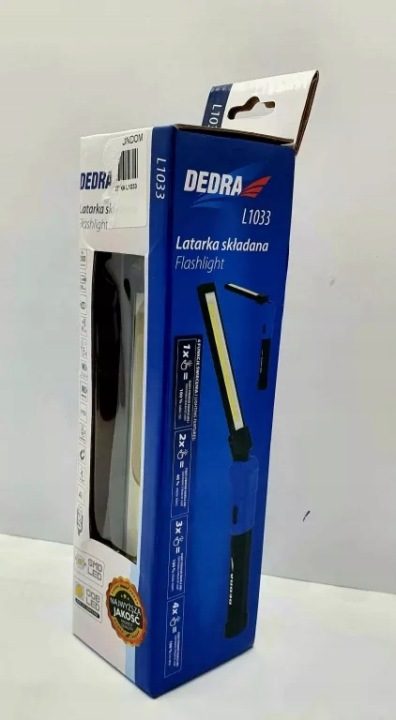 Dedra фонарик складной 1000LM АКБ 2600 мАч + USB-C L1033, фото 2
