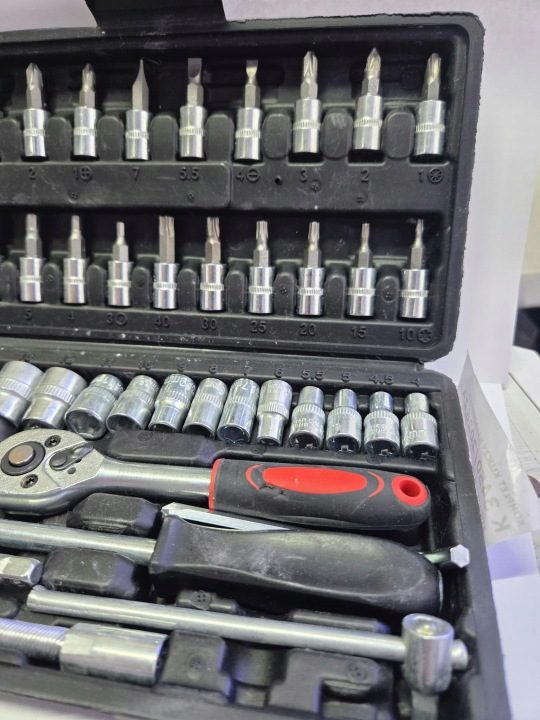 КОМПЛЕКТ ТОРЦЕВЫХ ГОЛОВОК 46 ЭЛЕМЕНТОВ ТРЕЩОТКА БИТЫ КЕЙС TORX, фото 4