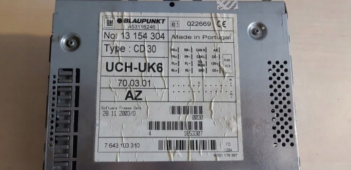 Автомагнитола Opel ASTRA H ZAFIRA B 1-DIN, фото 10