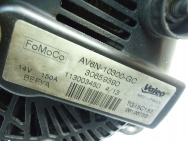 Ford Fiesta MK7 B-MAX 1.5 TDCI Ugjc генератор AV6N-10300-GC, фото 6