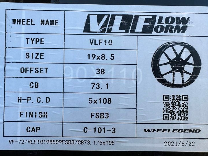 4× Литой диск PDW Group VLF10 8.5" x 19" 5x108 ET 38, фото 6