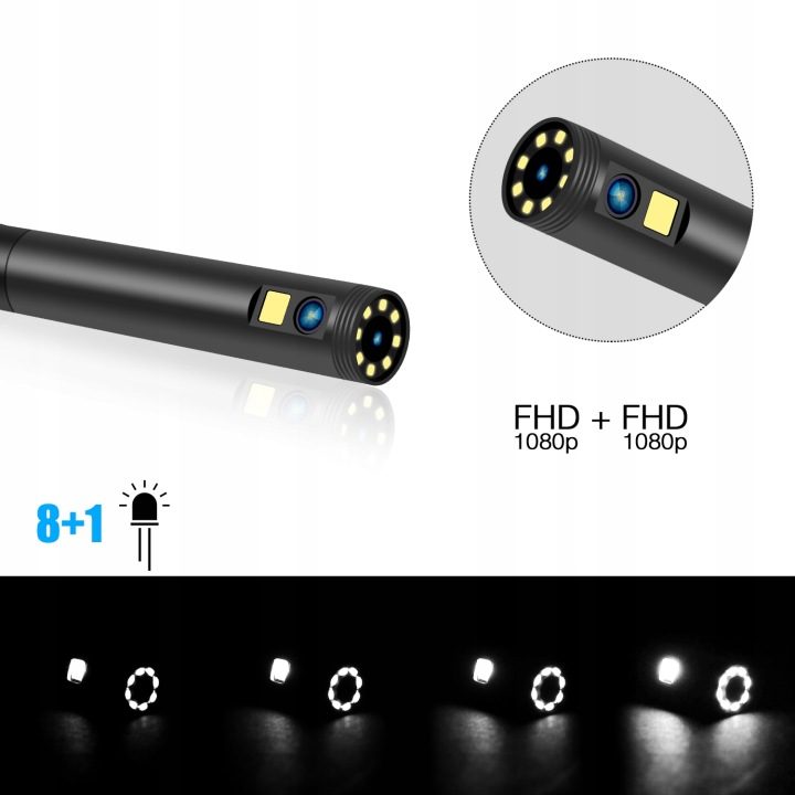 Инспекционная камера MBG Line P30 Duo эндоскоп 10M 9 LED 2x FULL HD, фото 8