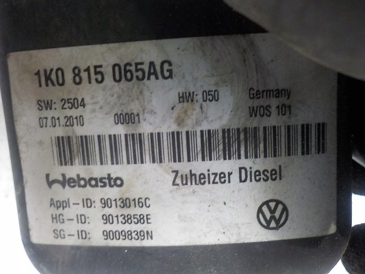 VOLKSWAGEN TOURAN I 1.9 TDI АВТОНОМНЫЙ ОТОПИТЕЛЬ WEBASTO 1K0815065AG, фото 8