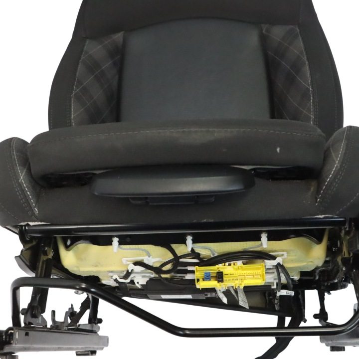 Mini F55 Сиденье Sport Переднее Левое С подогревом Полукожа Карбон Черный, фото 13