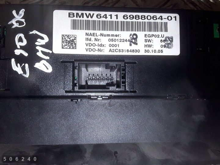 2006 BMW 3 Серия E90 E91 Модуль управления кондиционером 698806401, фото 4