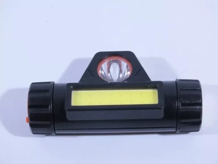 Фонарик LED лобовой 1W COB+1W LED АКБ, фото 3