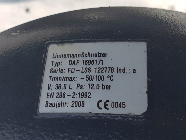 Бак ресивер 36L. DAF XF 105 , 75 85 CF Euro 5 1696171, фото 2