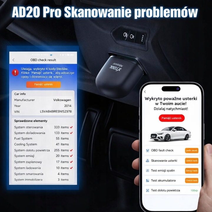 XTOOL AD20 Pro OBD2 устройство диагностическое сканер, фото 3