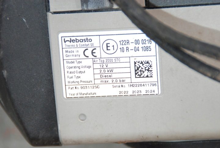 Комплект Webasto AirTop 2000STC 12V 2022 г. MultiControl Воздушный!, фото 4