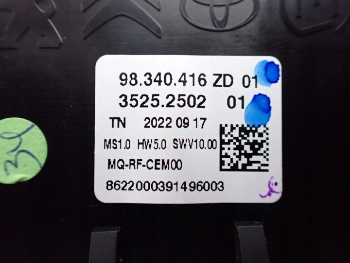 БЛОК УПРАВЛЕНИЯ ПЕЧКОЙ КОНДИЦИОНЕРА ЕВРОПА 98340416ZD FIAT DOBLO III 23 г., фото 5