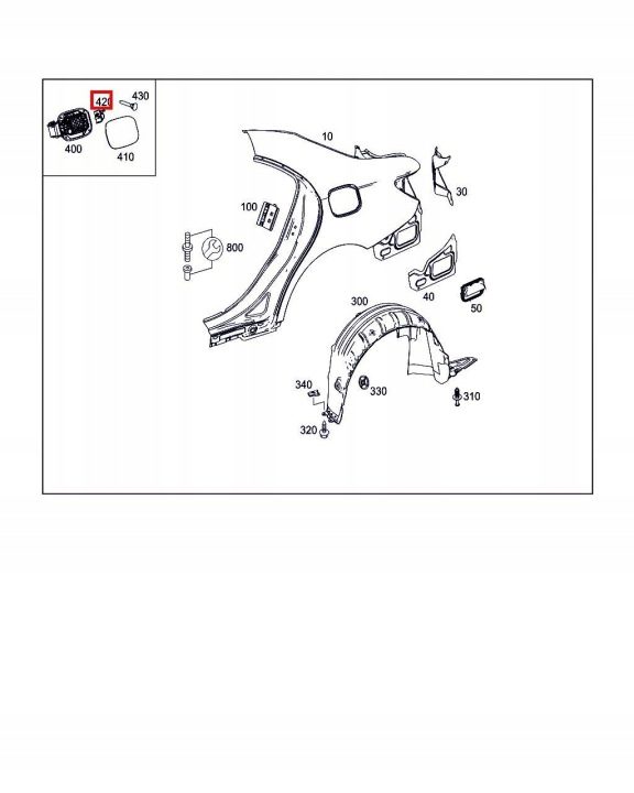 ПРИВОД ЛЮЧКА ГОРЛОВИНЫ БЕНЗОБАКА MERCEDES W205 A0008202303, фото 5