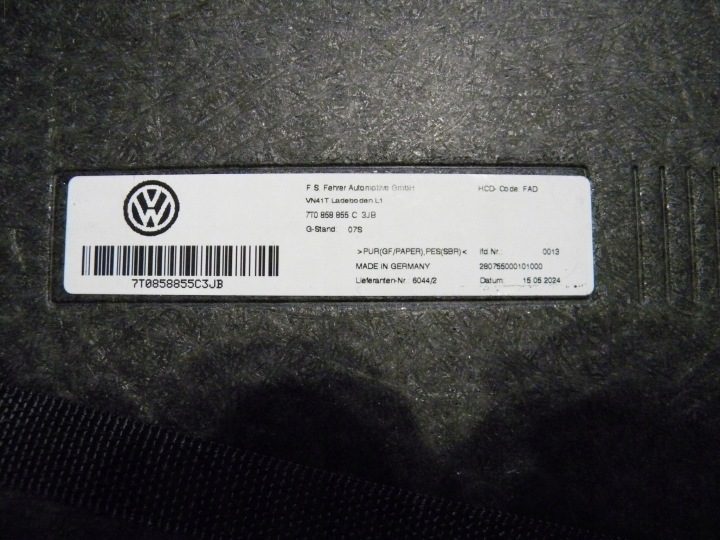 КАК НОВАЯ ПОЛКА ПОЛ БАГАЖНИКА VW T7 ОРИГИНАЛ СЕРЫЙ 21-25r, фото 7