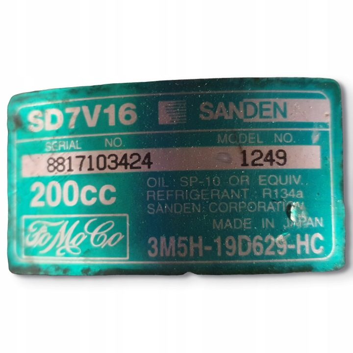 Компрессор кондиционера Volvo S40 II V50 2.0 дизель 3M5H-19D629-HC, фото 2