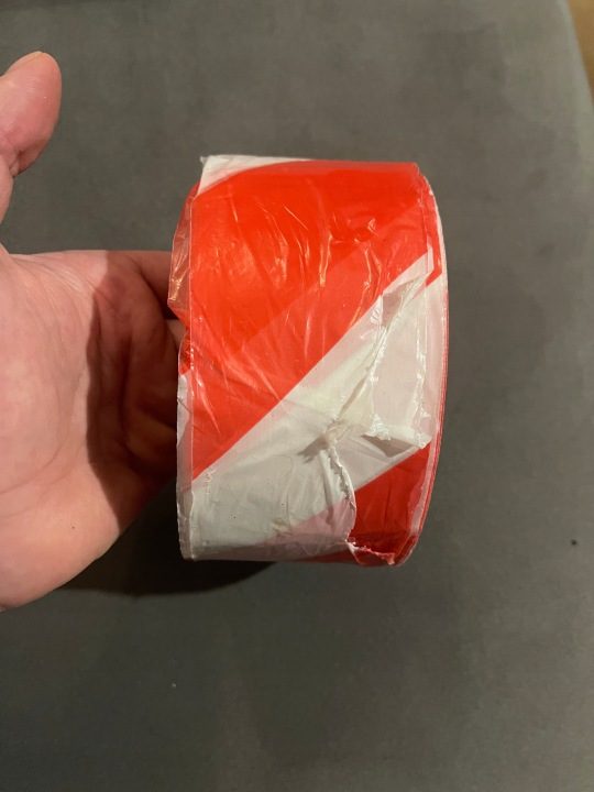 Шлейф проблесковый Paper-TECH biało-красный 7 см 500 м без клея, фото 3