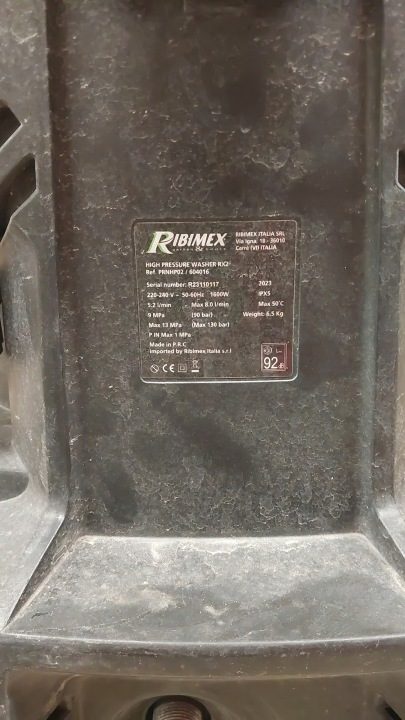 RIBIMEX МОЙКА ВЫСОКОГО ДАВЛЕНИЯ RX2 1600 Вт 130 бар 480 L/H, фото 6