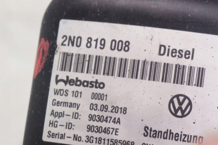 Автономный отопитель Webasto VW Crafter 2N0819008, фото 6