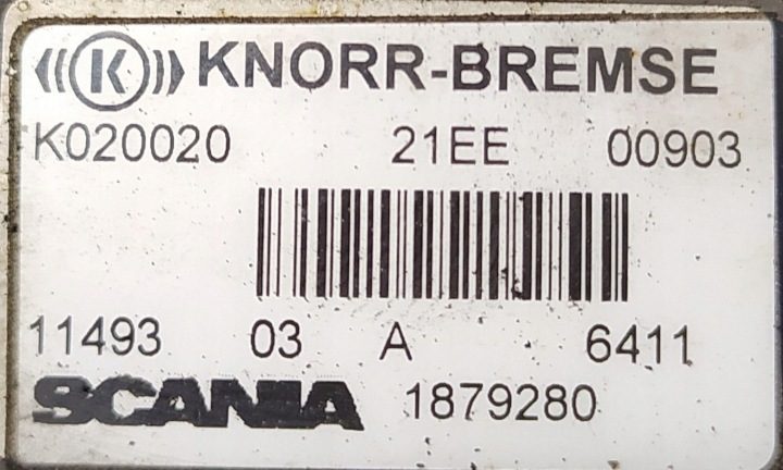 SCANIA R КЛАПАН МОДУЛЯТОР EBS (K020020) (1879280) (K000088) (1857013), фото 3