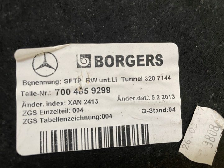 Mercedes Actros 11-18 Mp4 Ковролин Шумоизоляция Кабины A7004859299, фото 5