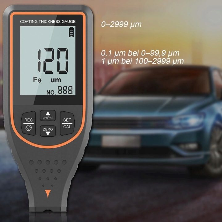Измеритель толщины краски автомобильной pomiaru 2999 µm dokładność 2% M3065, фото 3