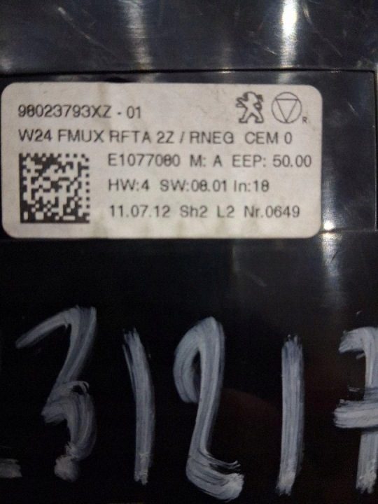 ПАНЕЛЬ УПРАВЛЕНИЯ МАГНИТОЛЫ КОНДИЦИОНЕРА PEUGEOT 508 98023793XZ, фото 5