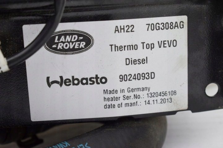 АВТОНОМНЫЙ ОТОПИТЕЛЬ WEBASTO * LAND ROVER DISCOVERY 70G308AG, фото 3
