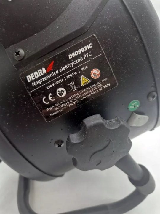 Dedra электрический Instagram 3000W PTC круглый DED9931C, фото 6