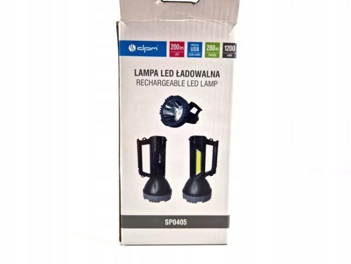 Фонарик фонарь мультифункциональный ładowalna DPM 200 lm LED USB 1200 мАч, фото 3